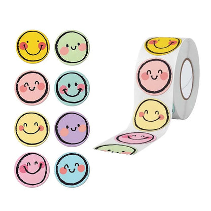 100-500Pcs Cute Kids Reward Stickers Self-Adhesive Thank You Sealing Labels Teacher Classroom Stationery DIY Gift Packaging Game Tags
