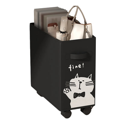 Office Storage Utility Cart Rolling Under Desk Organizer Basket Foldable Oxford Cloth Space Saving for Dorm Apartment Home