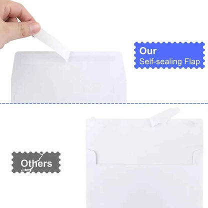 4x6 Inch 30-Piece White Invitation Cardstock with 30 Thank You Blank Greeting Cards for DIY Custom Printing