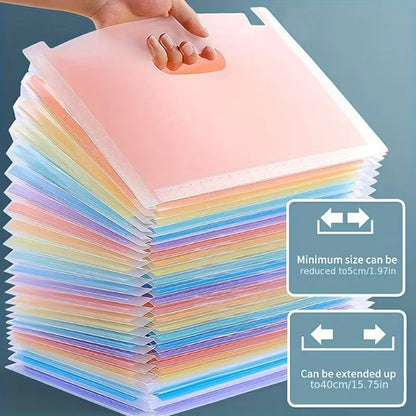 13/25-Slot Pocket Expanding File Folder,Large Capacity Expandable Rainbow Accordion Portable File Folder,Can Hold Binder with 2050 Sheets of Paper Capacity,Document Storage Bag,Suitable for Schools, Offices,Organizer,Home & M