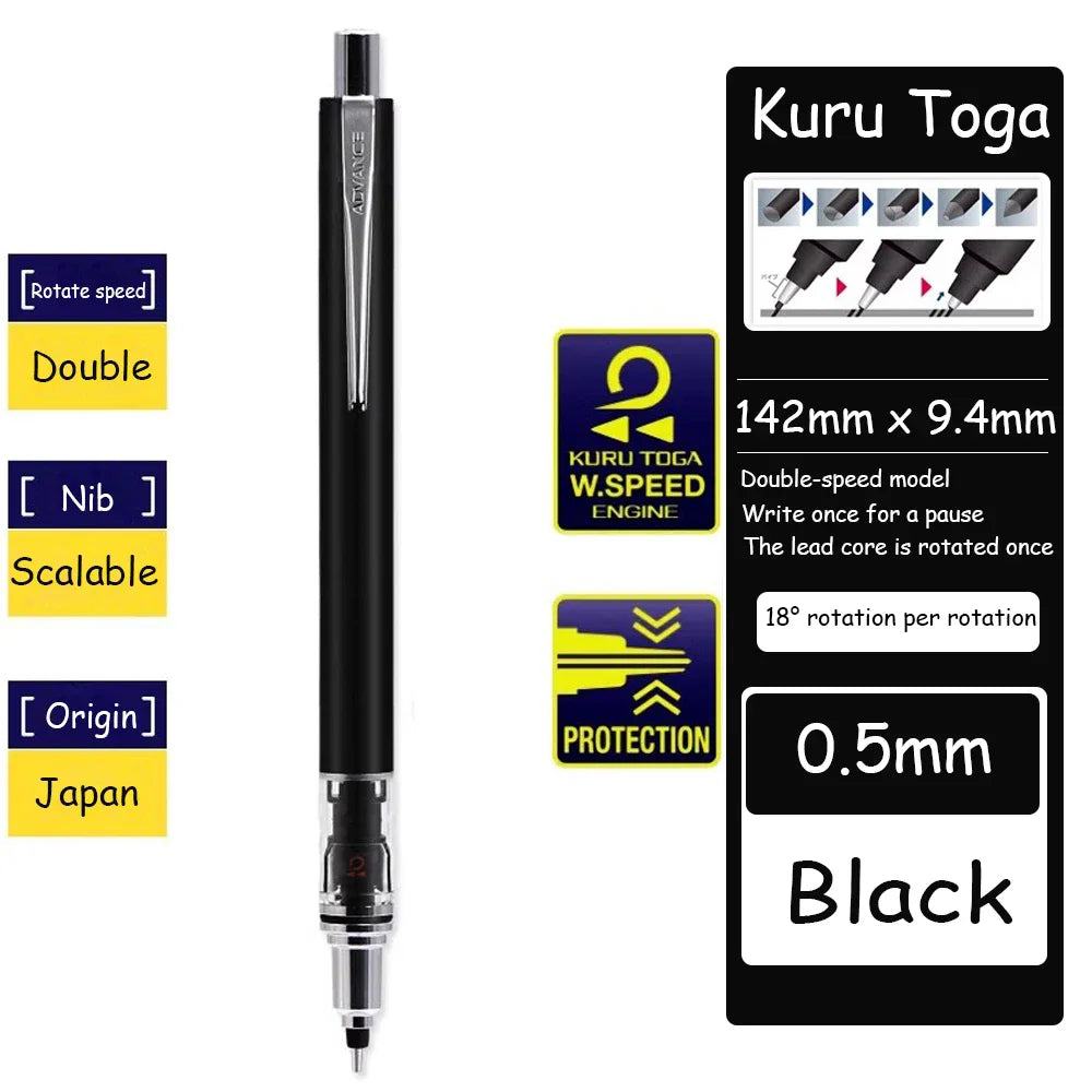UNI Kuru Toga Advance M5-559 Mechanical Pencil 0.5mm Automatic Rotating Stationery