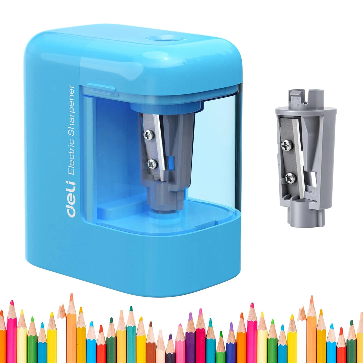 Deli Electric Pencil Sharpener Battery USB Operated Portable Sharpener for Home Office School