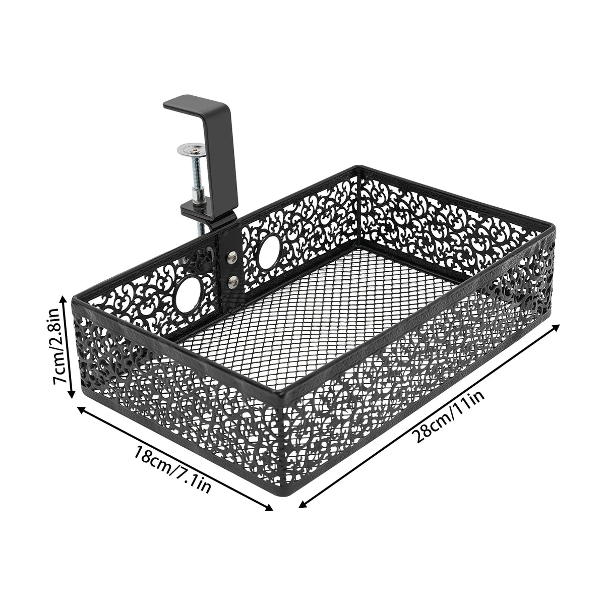 Under Desk Storage Organizer 360° Rotatable Under Desk Organizer  2kg/4.41lbs 11*7.1*2.8in