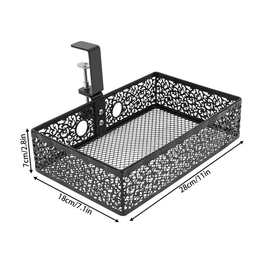 Under Desk Storage Organizer 360° Rotatable Under Desk Organizer  2kg/4.41lbs 11*7.1*2.8in
