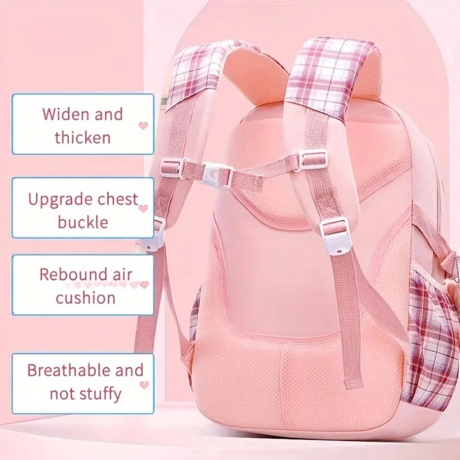 Backpack for Student With Multiple Pockets, Large Capacity, Breathable And Lightweight Schoolbag With Reflective Strips