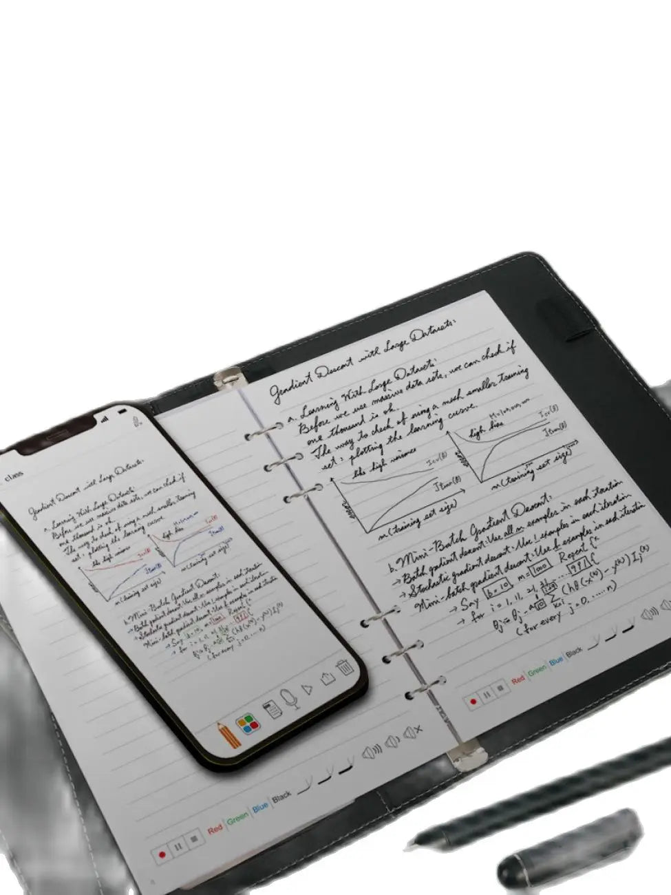 Smart Paper Notebook with Pen Loop, Cards Holder, Dot-coded Printed  Pages Hand Writing Compatible with Ophaya SyncPen & App