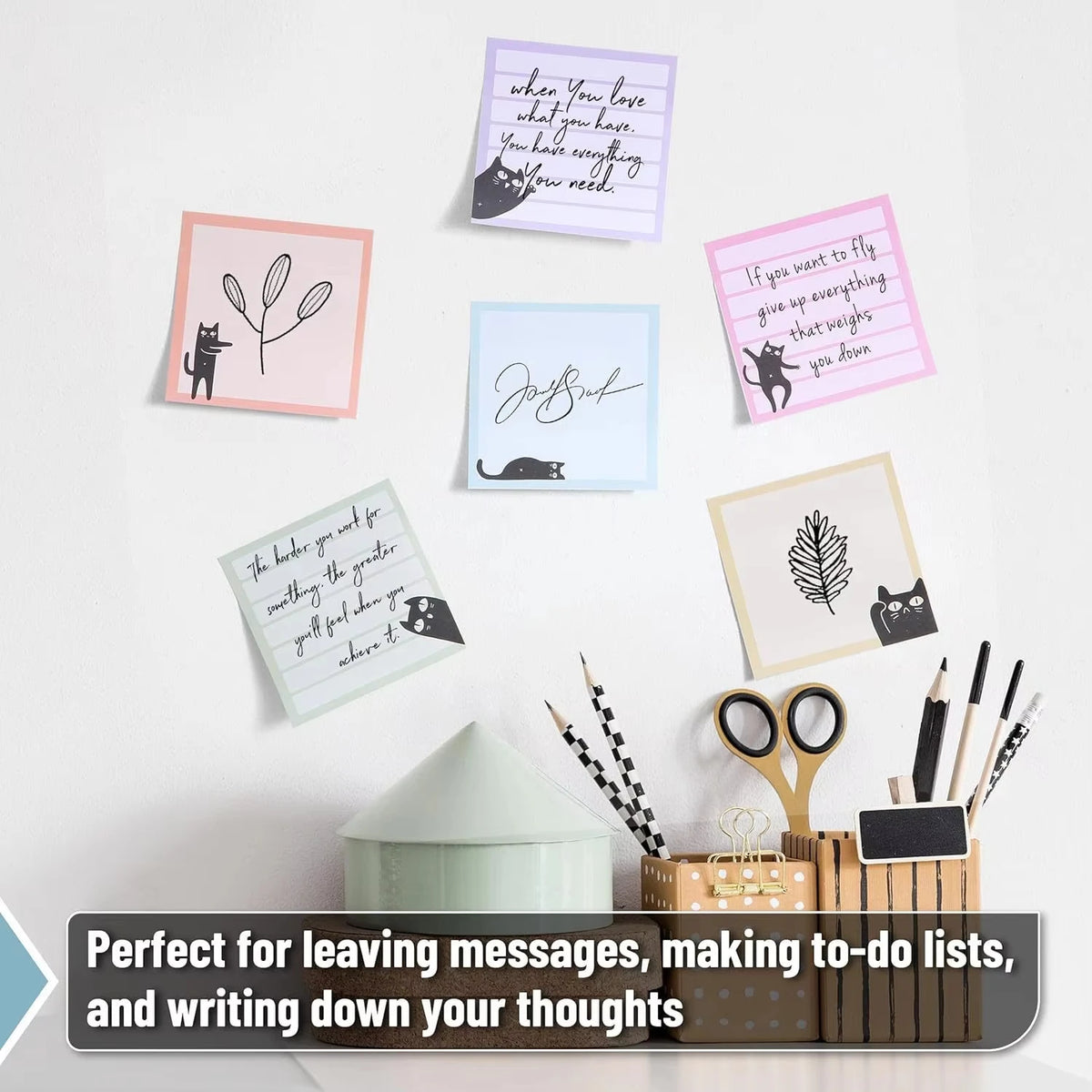 Sticky Notes, Creative Cartoon Memo Pads, Fridge Message Notes, Reusable Journal Stickers, Cute Office School