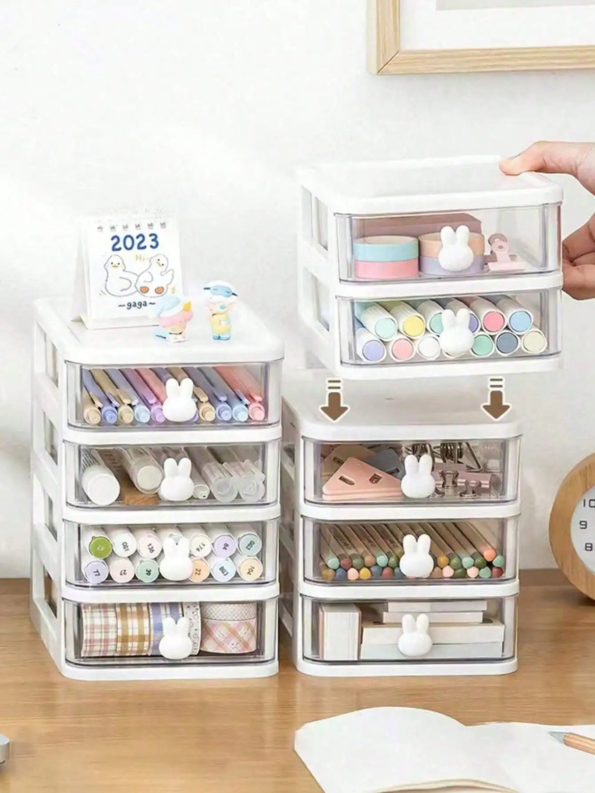 Multi-Layer Drawer Storage Box, Jewelry Storage Box, Accessory Box, Jewelry Display Box, Desktop Drawer Storage Box, Stackable, Dustproof And Anti-Oxidation Multifunctional Jewelry Box, Detachable, Large Capacity