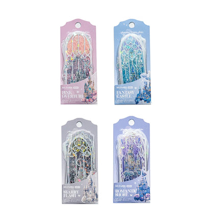 Mr Paper 40pcs/bag Shell Light PVC Bookmarks Streaming Dream Series High Value Ins Fresh Reading Marker Card Reading Bookmarks