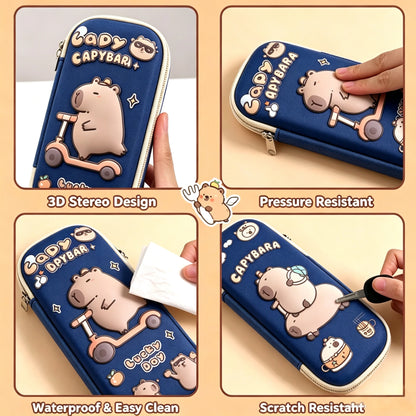 3D Stereo Cartoon Pencil Case Large Capacity Stationery Storage Bag Cute Portable Pen Pouch For Primary School Students School Supplies