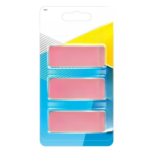 Pink Pearl Erasers, Large, 3 Count