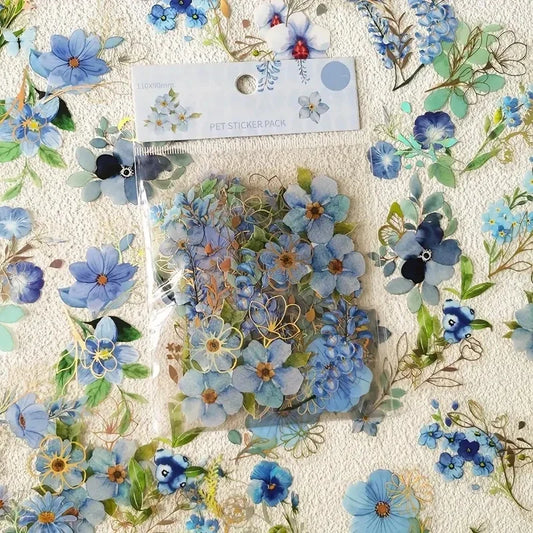 40Pcs Roaming Dreams Vintage INS Floral Plant Stickers Aesthetic Decorative Labels DIY Scrapbooking Diary Album Journal Craft Stationery Supplies