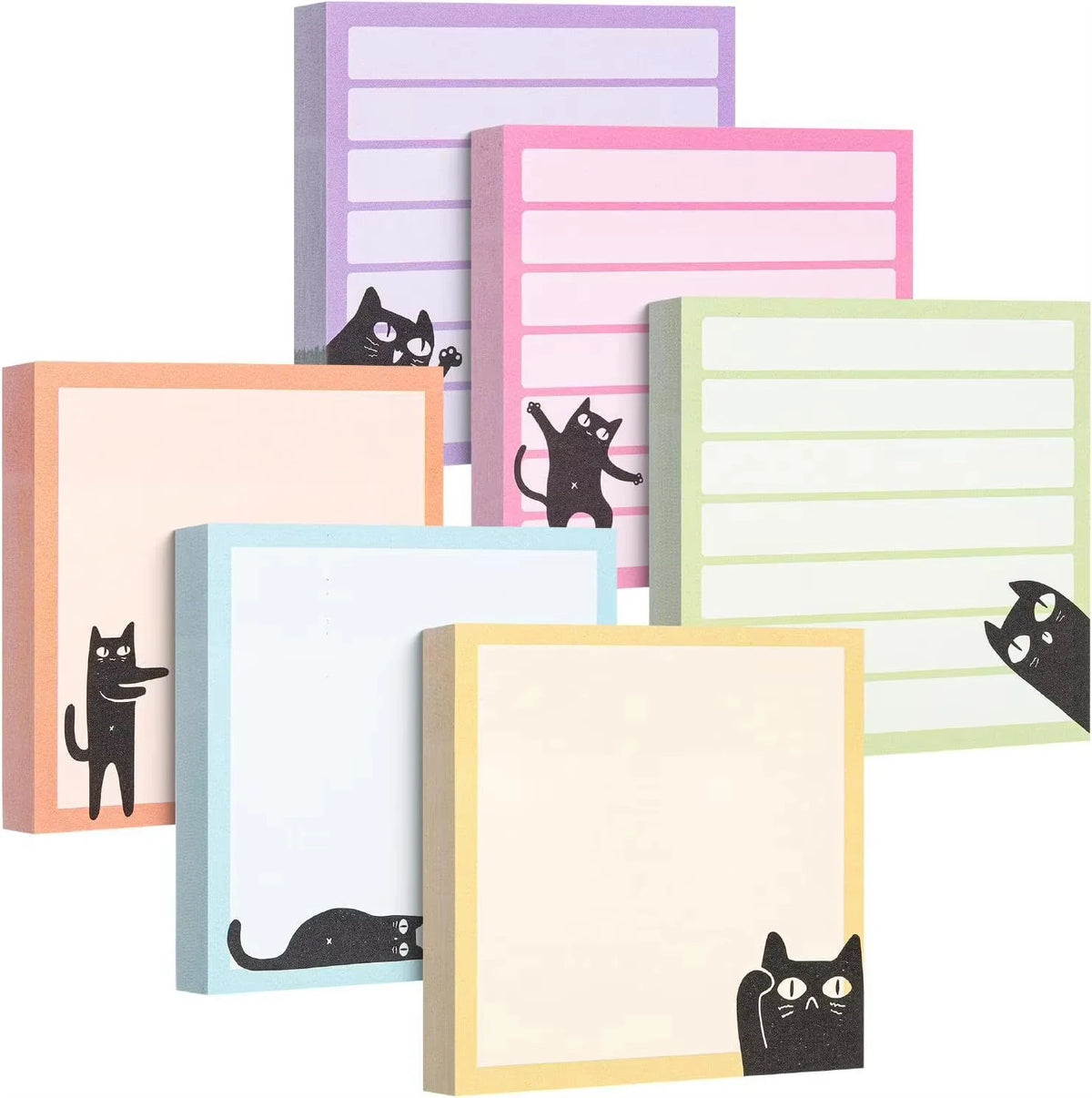 Sticky Notes, Creative Cartoon Memo Pads, Fridge Message Notes, Reusable Journal Stickers, Cute Office School