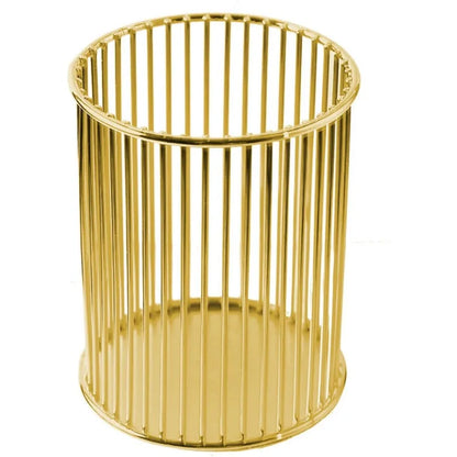 Gold Metal Pen Holder Cup for Desk Makeup Brushes Pencil Holders Home Office Organizer