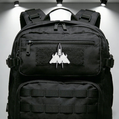 Fighter Jet Shaped PVC Morale Patch Hook & Loop Military Aircraft Patches For Backpack Clothing