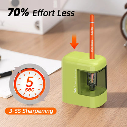Deli Electric Pencil Sharpener Battery USB Operated Portable Sharpener for Home Office School