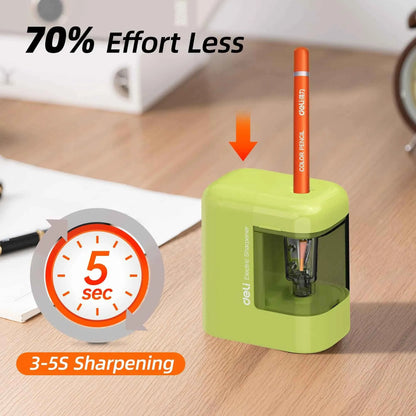 Deli Electric Pencil Sharpener Battery USB Operated Portable Sharpener for Home Office School