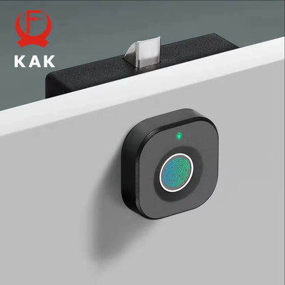 KAK Biometric Fingerprint Lock Black Keyless Cabinet Lock Smart Drawer Locks Anti-theft Door Lock Long Standby Time Door Hardware