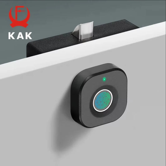 KAK Biometric Fingerprint Lock Black Keyless Cabinet Lock Smart Drawer Locks Anti-theft Door Lock Long Standby Time Door Hardware