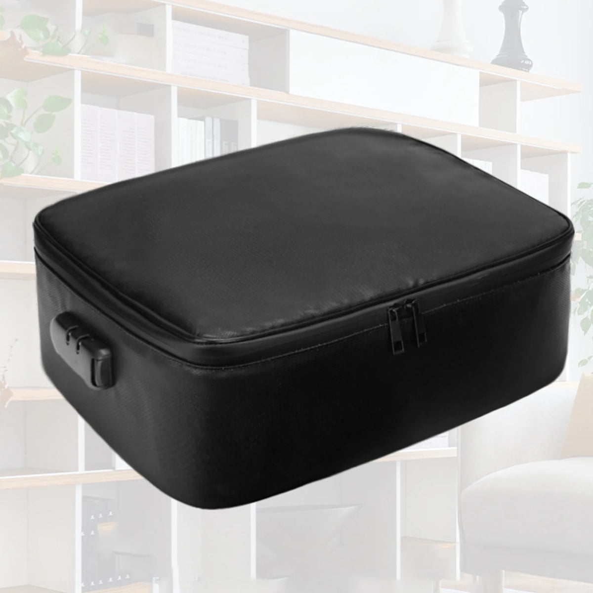 Document Bag with Water-Resistant Zipper Portable Travel Home Organizer Bag for Laptop Passport Certificates Cards