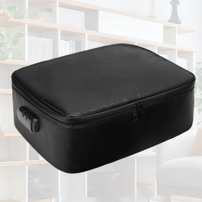 Document Bag with Water-Resistant Zipper Portable Travel Home Organizer Bag for Laptop Passport Certificates Cards