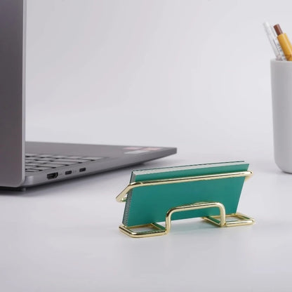 Business Card Holder for Desk, Cute Metal Card Organizers