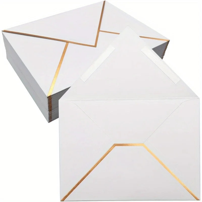 100 Pcs Western Style Envelopes Invitation Envelopes for Birthday Greeting Cards Postcards Letter Paper Party Invite Stationery Supplies