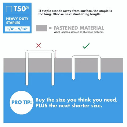 Multi-Pack Heavy-Duty Staples, Sizes 1/4", 3/8", and 1/2", 1,875 Count, New, for Repairs