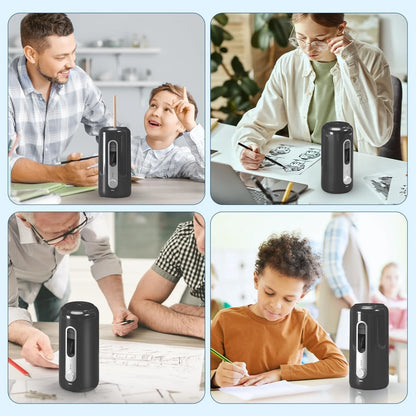 Deli Electric Pencil Sharpener Automatic USB Battery Operated 3 Modes Fast Sharp for Home Office School