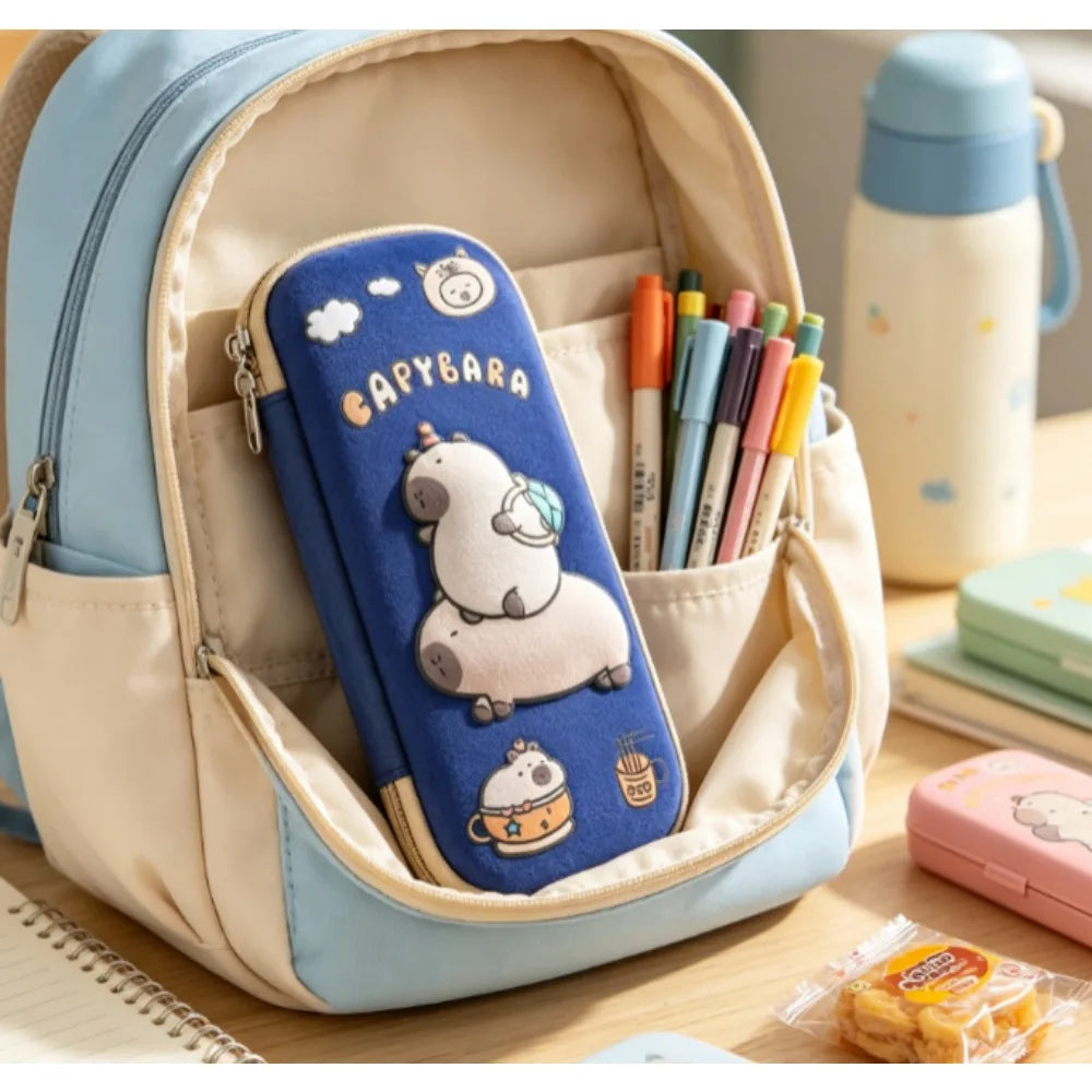 3D Stereo Cartoon Pencil Case Large Capacity Stationery Storage Bag Cute Portable Pen Pouch For Primary School Students School Supplies