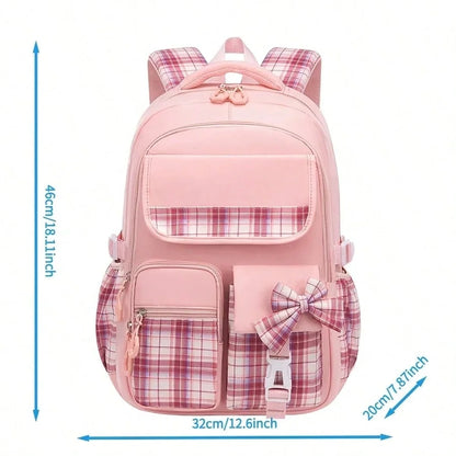 Backpack for Student With Multiple Pockets, Large Capacity, Breathable And Lightweight Schoolbag With Reflective Strips