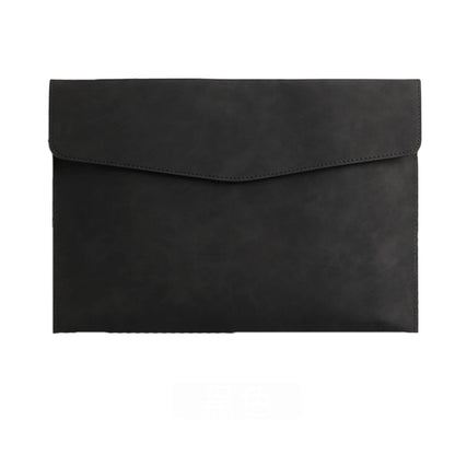 A4 Leather Document Folder, Thick Waterproof Portfolio Envelope, Snap Button File Bag, Large Capacity Business Portfolio Pouch for Contracts, Invoices & Paper Storage, Portable Office Document Holder