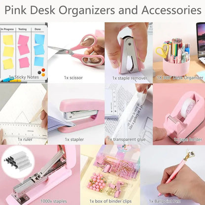 Office Supplies, School Supplies, Desk Accessories, Desk Organizer, Scissors, Stapler, Tape Dispenser, Binder Clips, Staples, St