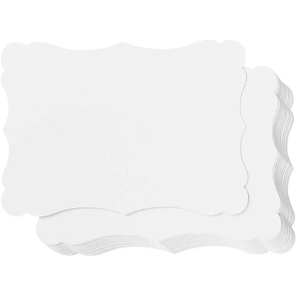 50 Pack Blank 5x7 White Greeting Cards - Thick Cardstock for DIY Invitations, Menus, Showers, Weddings