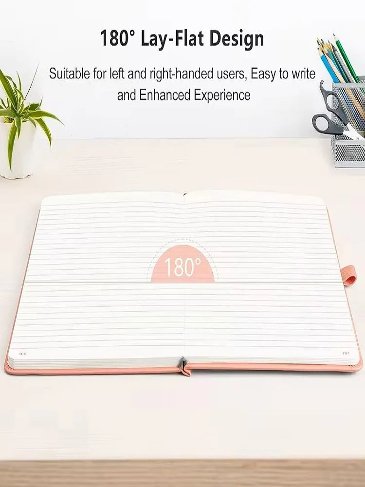 1‑Pack / 3‑Pack Hardcover Ruled Journal, Faux Leather Diary Notebook, 100 GSM Thick Lined Paper Writing Notepad for Office Work, Business Use for Men and Women