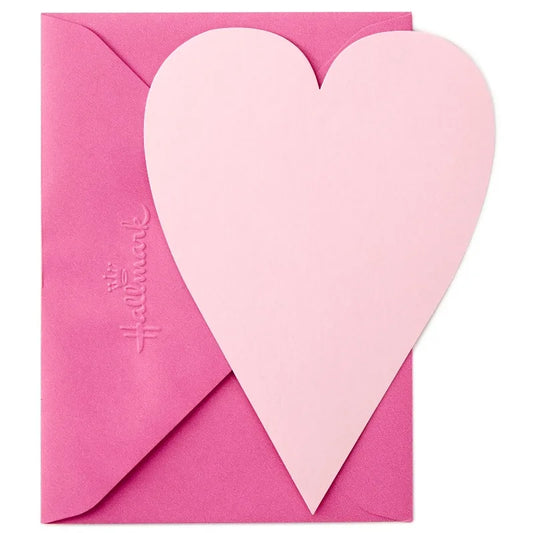 Flat Blank All Occasion Note Cards, Pink Heart, 24 Ct.