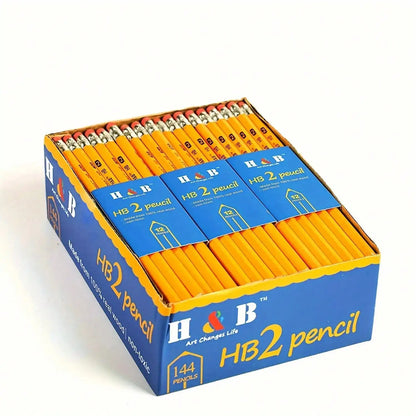 Premium 30pcs Hexagonal Yellow Wood Pencil With Red Eraser - Classic Graphite Writing Pencil - Elegant Office Supplies And Professional Drawing Sketching Pencils For Students Artists - Traditional School Stationery