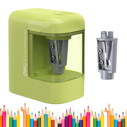 Deli Electric Pencil Sharpener Battery USB Operated Portable Sharpener for Home Office School