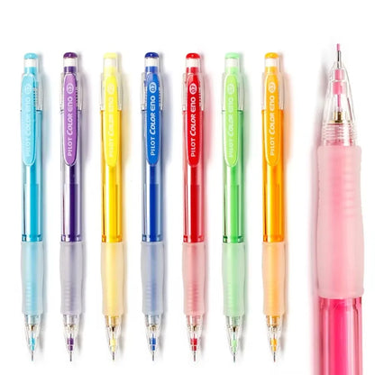 8pcs Japan PILOT Color Mechanical Pencil Set 0.7mm Color Lead HCR-197 Erasable Drawing Art Supplies Cute School Supplies Stationery