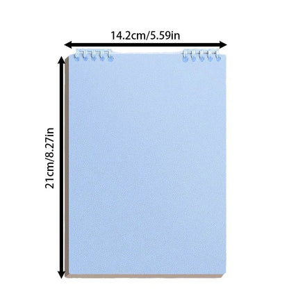 Top-Flip Loose-Leaf Notebook – Wooden, 360° Flipping, Double-Sided No Ink Leakage, Office Essential