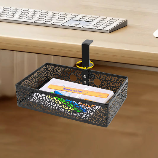 Under Desk Storage Organizer 360° Rotatable Under Desk Organizer  2kg/4.41lbs 11*7.1*2.8in